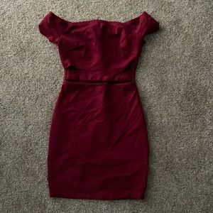 Burgundy dress